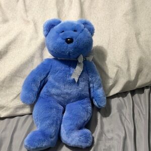 Ty beanie bear 1999 collection, blue 14” long